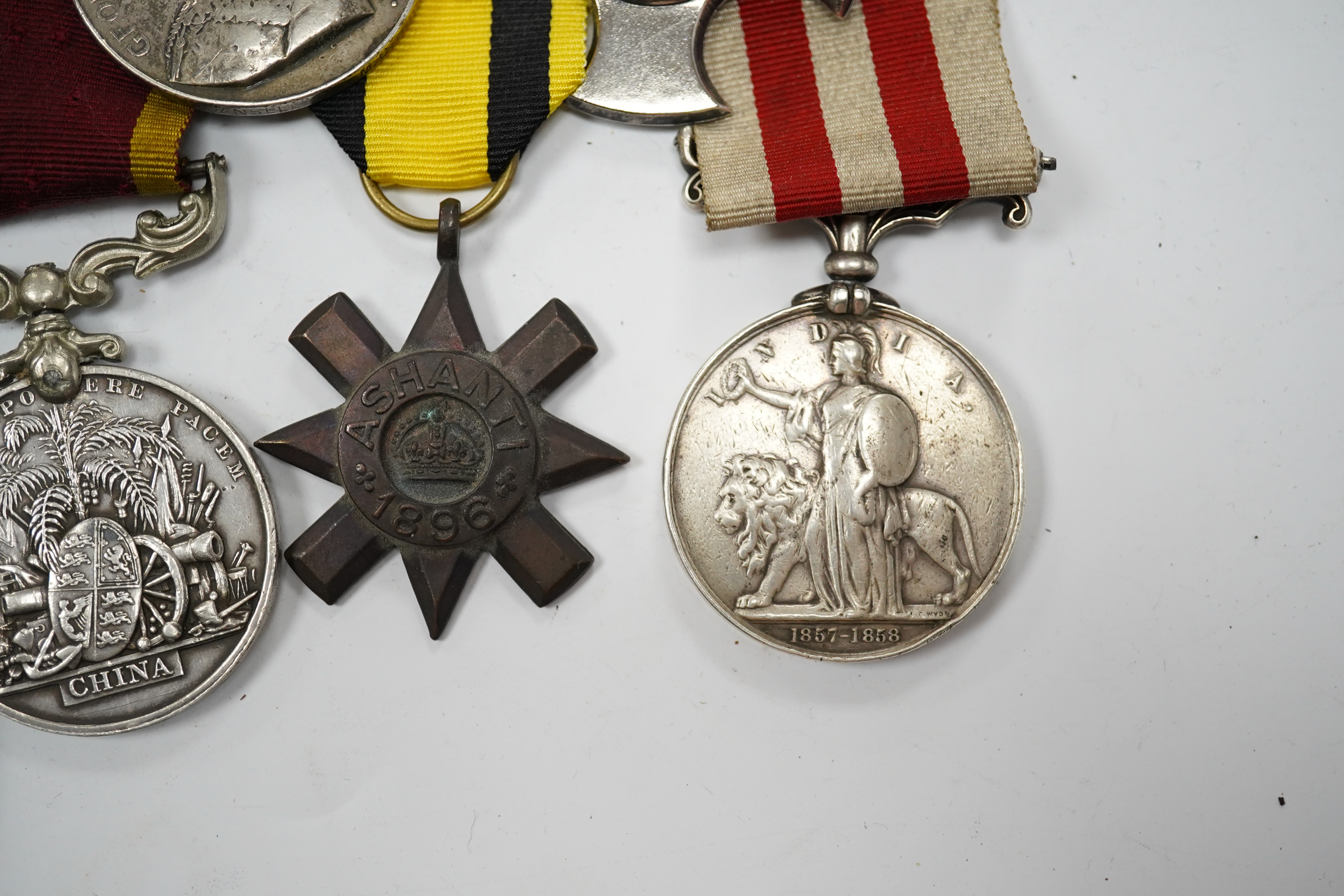 Six replica military medals, including